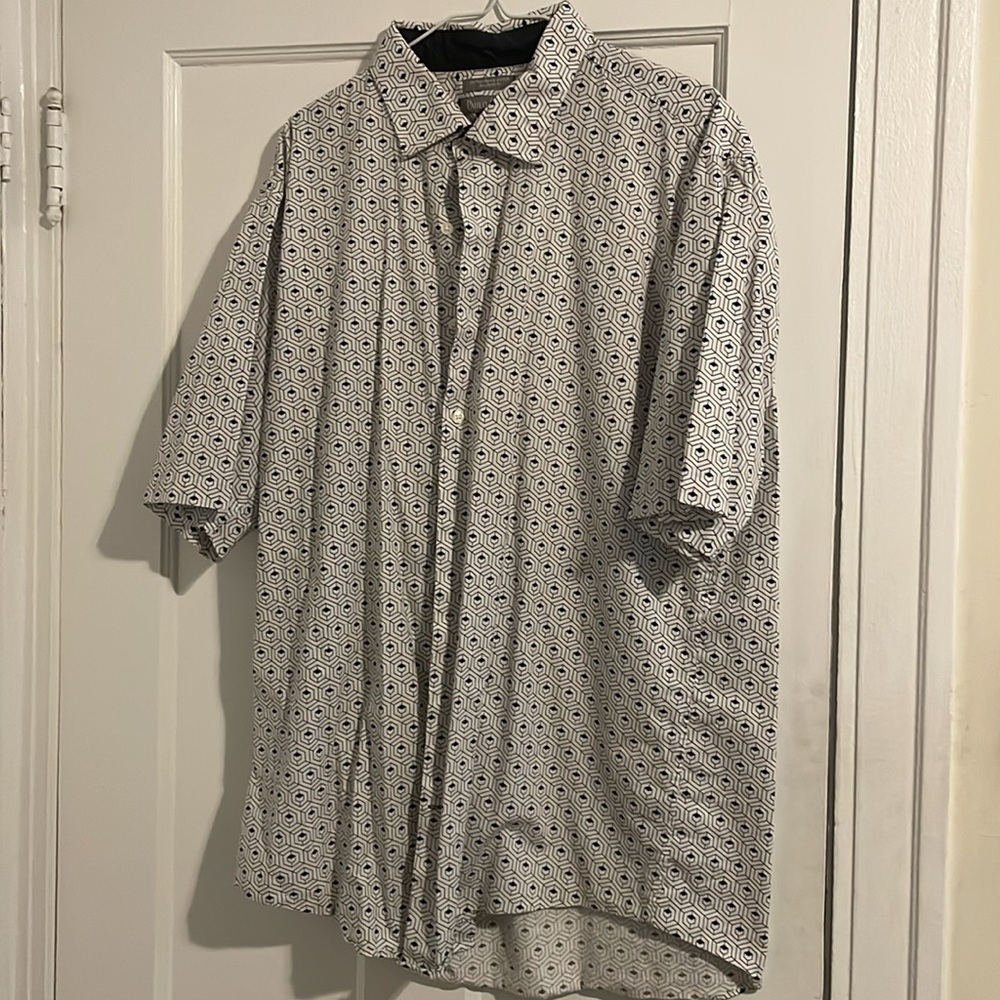 2XLT, Paulo Solari, geometric print, short sleeve, button up shirt